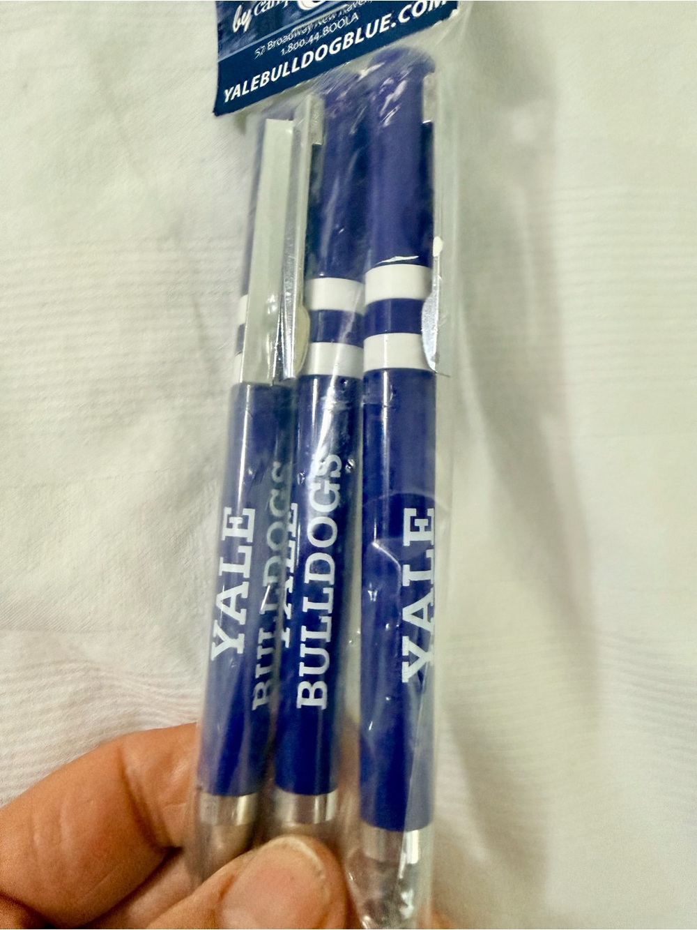 New. YALE BULLDOG Official Ballpoint Ink pens (3) Rare